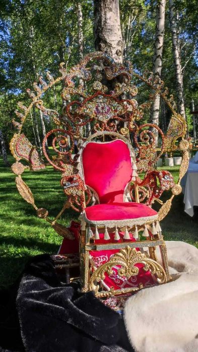 Белая лошадь, пони, трон, конь