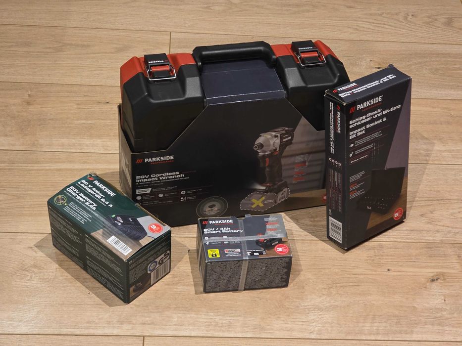 Filetanta cu impact Parkside Performance + acumulator si trusa chei
