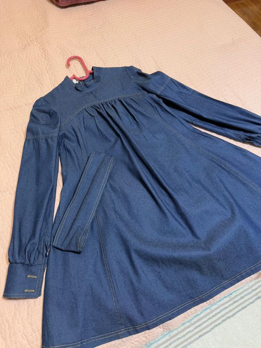 Женское платье джинсовое