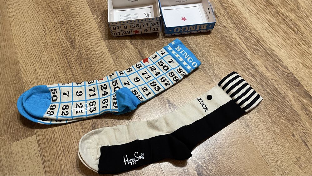 Set Ciorapi Originali Happy Socks Nr. 41-46 Noi In Cutie 2 Perechi