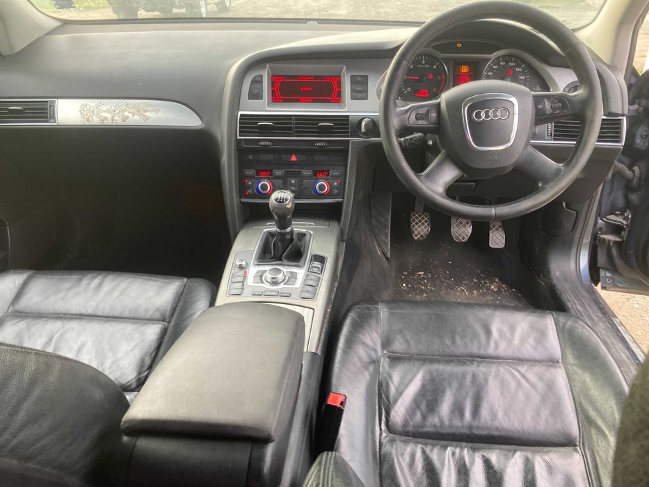 Черен кожен салон седалки ауди а6 4ф седан