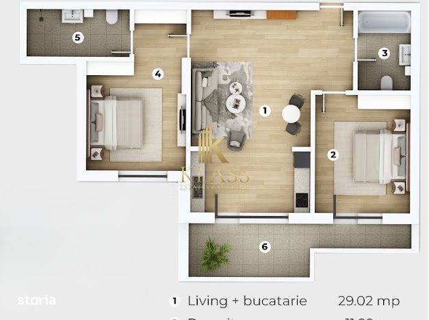 Apartament 3 Camere | Popesti-Leordeni Central |