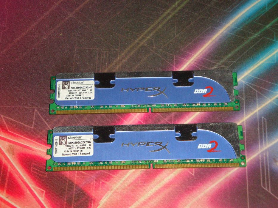 kit memorii ram DDR2 Kingston HyperX 8GB 4x 2Gb 1066Mhz colectie retro