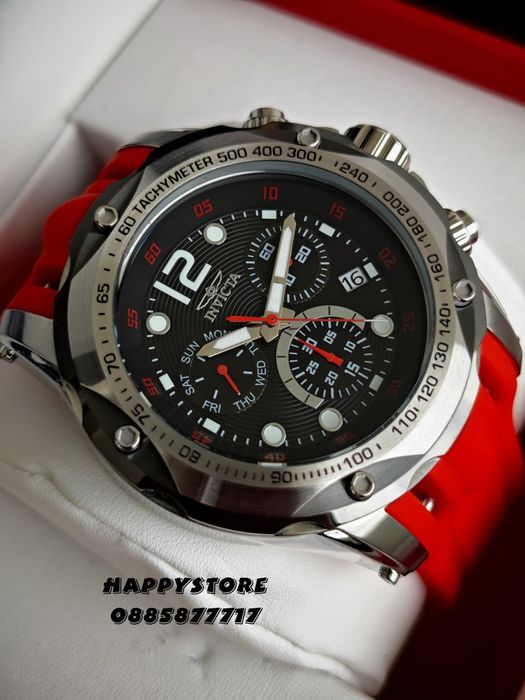 INVICTA Speedway Red Swiss Ronda Z60 51 mm, Инвикта нов мъжки часовник