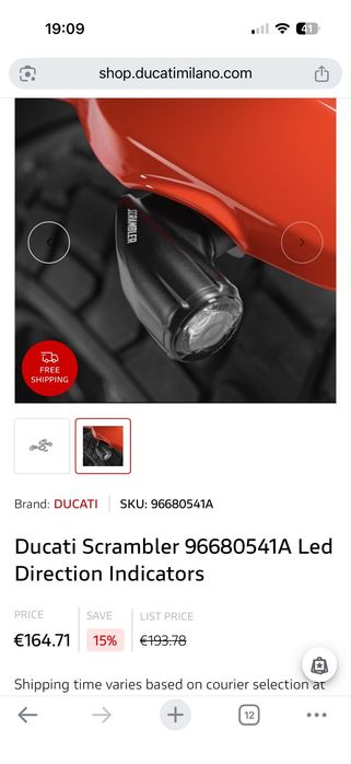 Semnalizari omologate Ducati