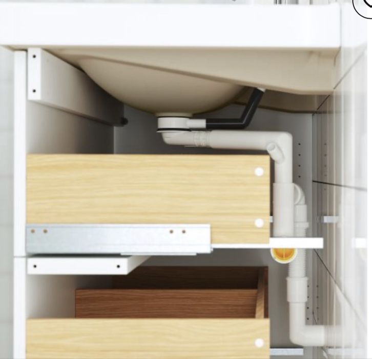 Шкаф за мивка с чекмеджета за баня ÄNGSJÖN