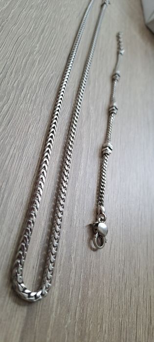Мъжко сребърно колие и гривна 925