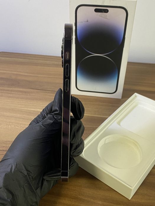 iPhone 14 Pro Max, 256 GB, Deep Purple,  Sticla Spate Sparta, ESIM, Camera spate nu este originala