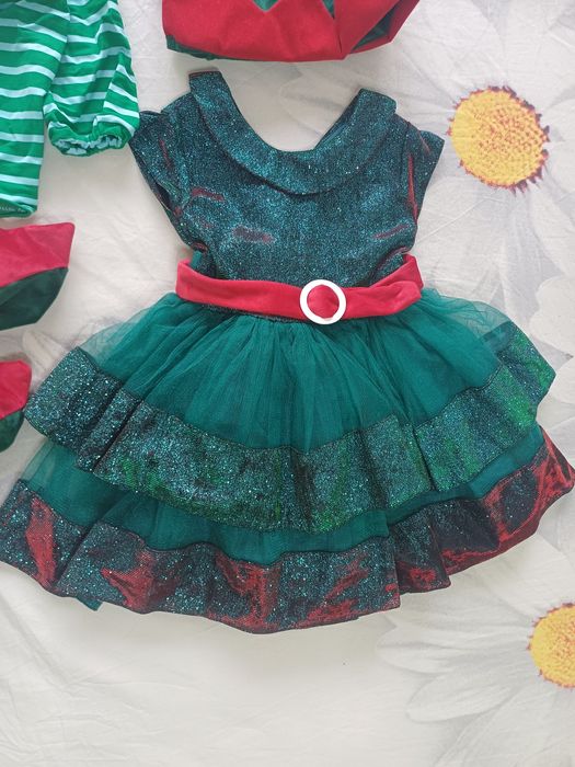 Новогодний костюм Гномик Эльф на девочку