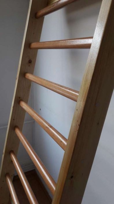 Spalier gimnastica 240/80 cm, 11 trepte, lacuit