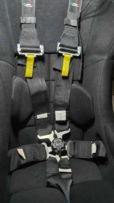 Спортен колан RaceS Черен 6 точков