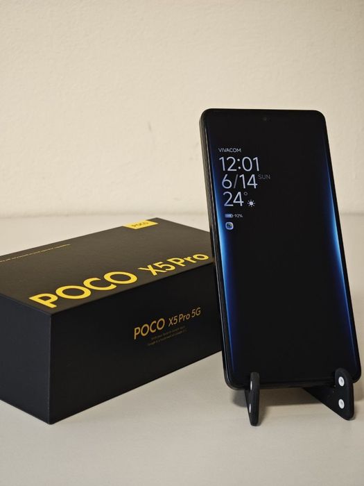 POCO X5 Pro 5G 256GB — почти нов, идеално състояние + пълен комплект