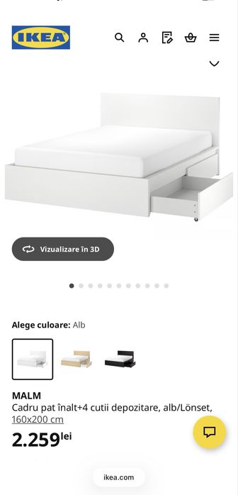 Vand pat cu saltea in stare foarte buna