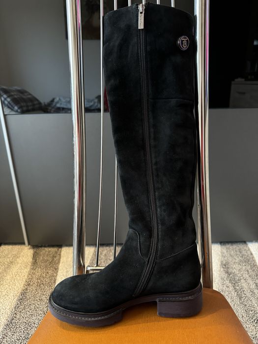 Cizme Flavia Passini negre piele intoarsa