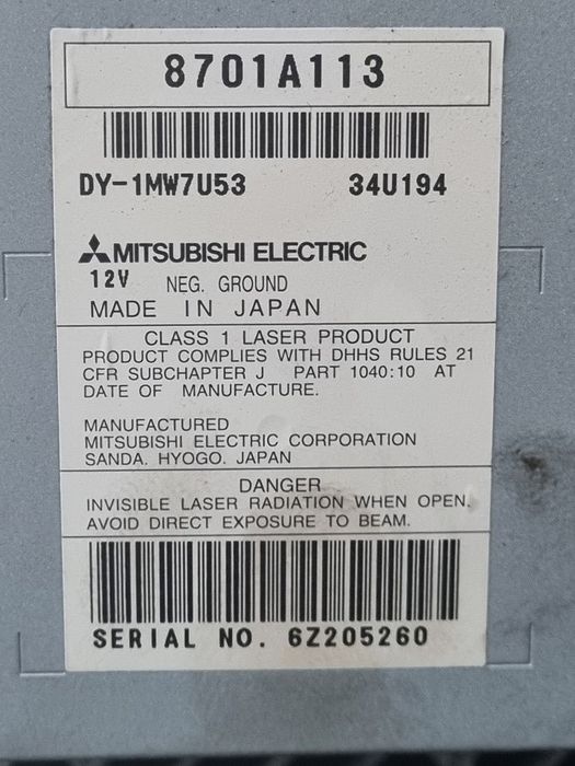 Cd player Mitsubishi Shogun Pajero 2006 - 2011 (1096) 8701A113