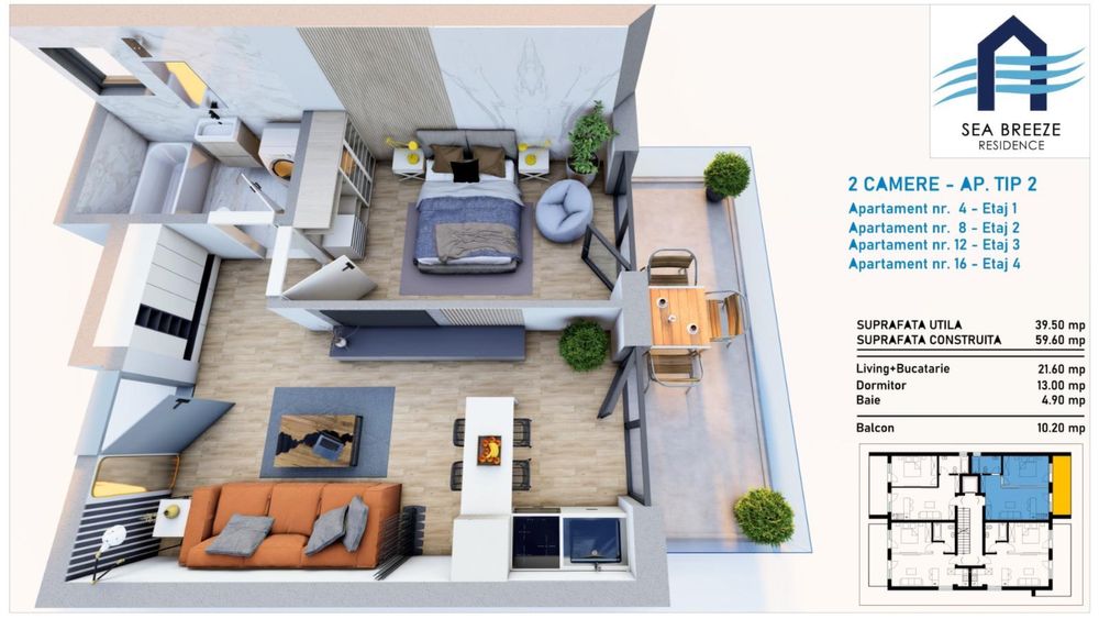 #Apartamente 2 camere LA CHEIE - Bloc nou 2026