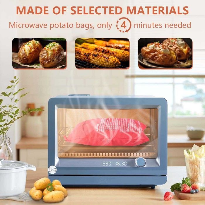 Set 2 pungi pentru copt cartofi la microunde 8 cartofi 26 x 19 cm