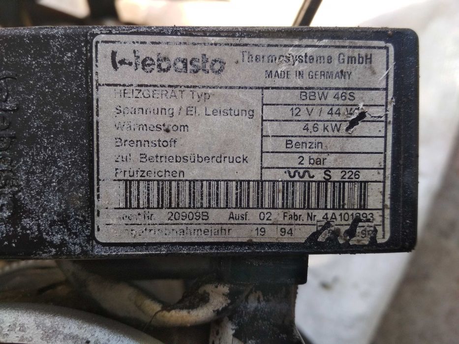 WEBASTO. Мерседес Бенц W 140 S class OEM  Предпусковой подогрев