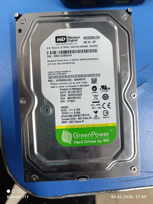Жесткие диски 3,5 SATA (HDD) Б/У 500 ГБ