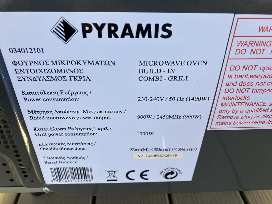 Cuptor cu microunde 26 INOX PYRAMIS semiprofi