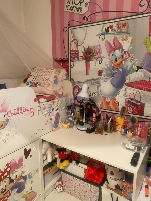 Pat copii cu birou Minnie