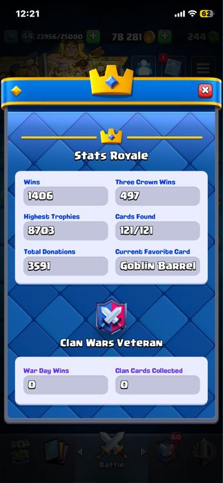 продам аккаунт клеш рояль