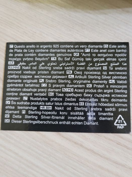 Inel argint cu diamant Abellina Diamond de la Avon, marimea 6