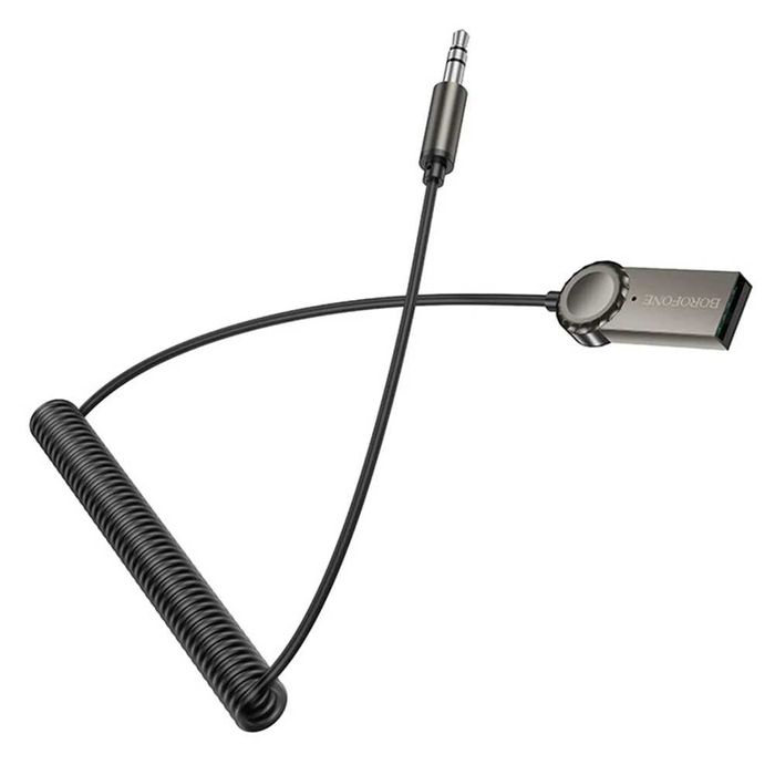 Cablu Audio Adaptor Bluetooth 5.0 Jack 3.5mm Borofone Metal Gray