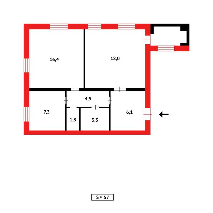 2 комн Старого типа Майкудук район ДК