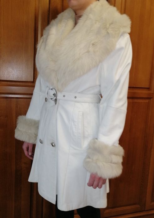 Кожено палто с пух от ЕСТЕСТВЕНА кожа