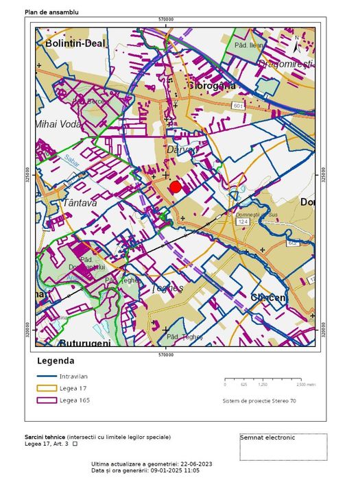 Teren intravilan sat Dârvari, comuna Ciorogarla, Ilfov