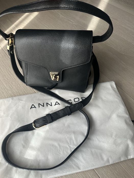 Geanta 2 in 1 crossbody si de mana Anna Cori din piele naturala
