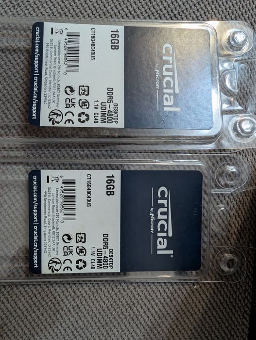 Kit Memorie RAM PC Desktop, Crucial 32Gb (2x16Gb) DDR5 cu garanție