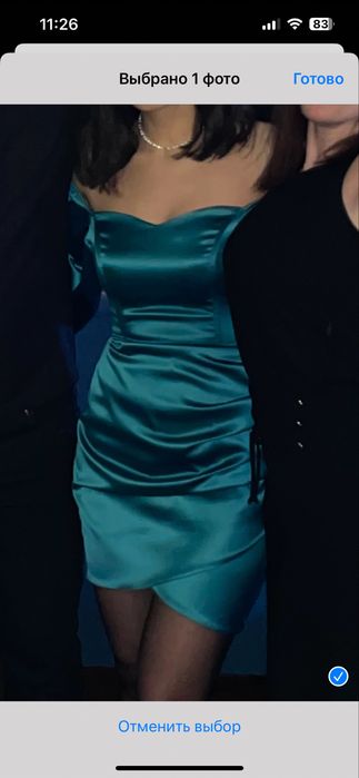 Платье зеленое. 42 размер