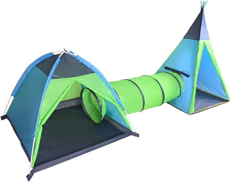 Детска двойна Палатка с тунел за игра 3в1 Палатка иглу Палатка Типи