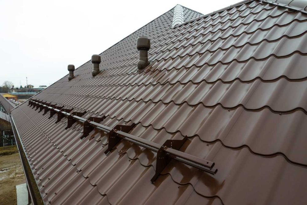 Металлочерепица глянцевая Ламонтерра Норман. Кровля, черепица