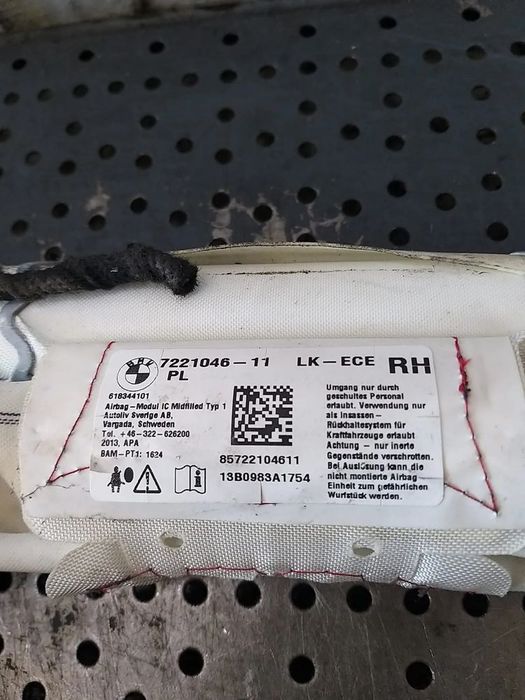 Airbag cortina dreapta bmw seria 1 f20 722104611 618344101