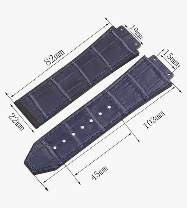 Curea de ceasa din piele si silicon pentru Hublot Big Bang 44mm