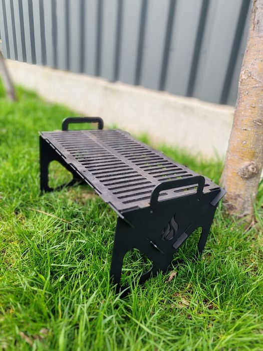 Oferta!!Grătar portabil, demontabil, din tablă 3 mm,lemn sau carbune