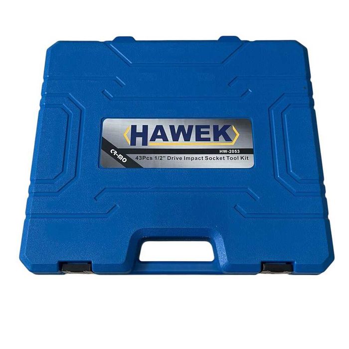 Комплект ударни вложки и удължения 1/2“ 43 части HAWEK
