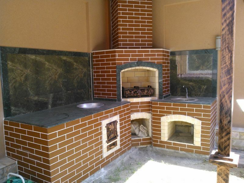 СТРОИМ.. Летние кухни. Камин. Барбекю