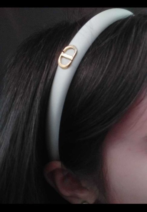 Женский ободок, белый, мягкий