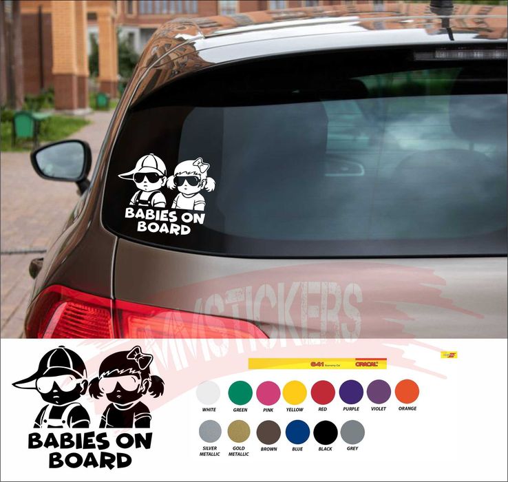 Бебета на борда/изработка на автомобилни стикери / бебе в колата