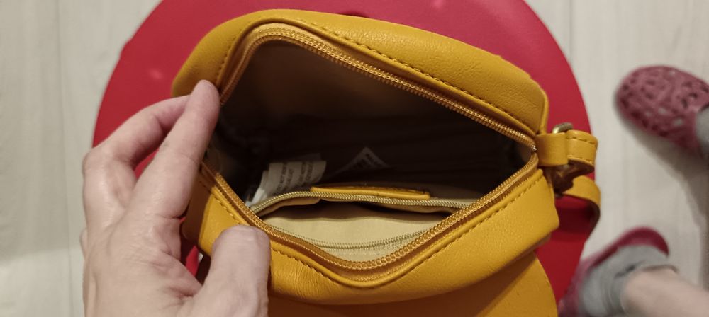 Сумка жёлтая кросс боди