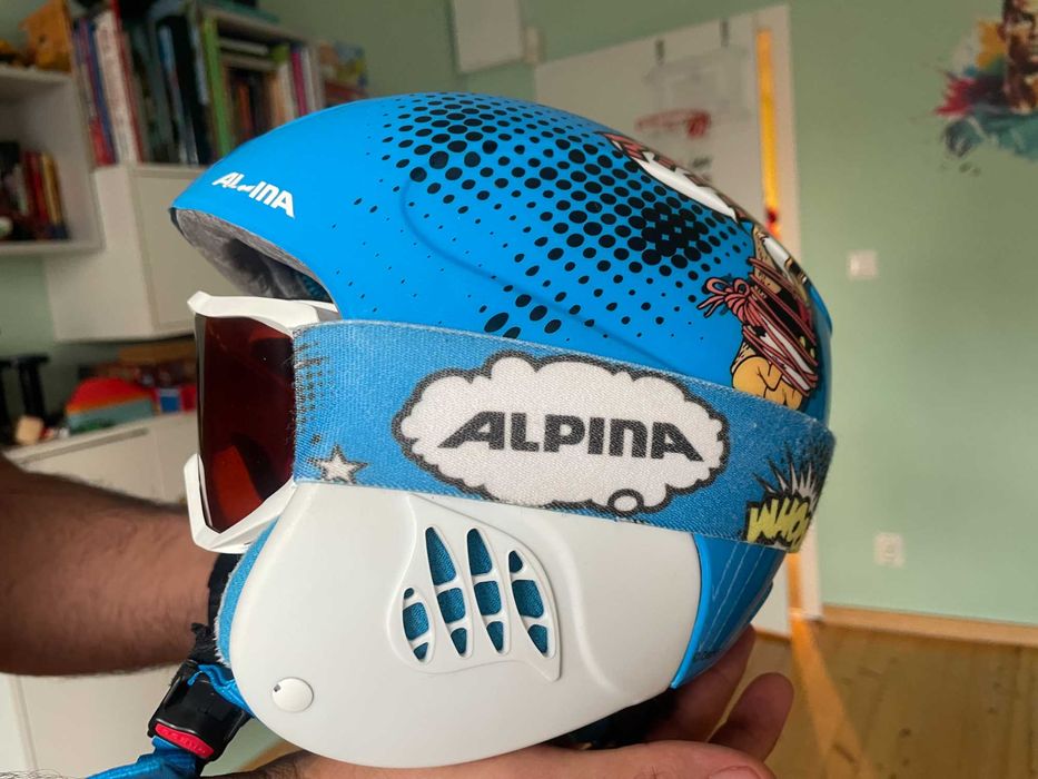 Комплект детски ски каски и очила Piney от Alpina 48-52, 360гр