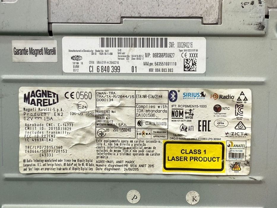 Radio cd multimedia 2017 bmw 318i sport seria 3 lci f30 1.5 benzina cod oem ci6840399 65129874338