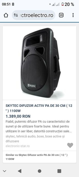 Vând boxă portabilă activă