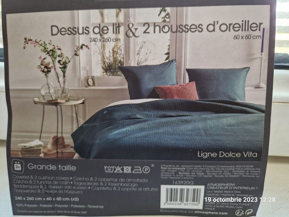 Cuvertura noua 260 x240 cm verde padure