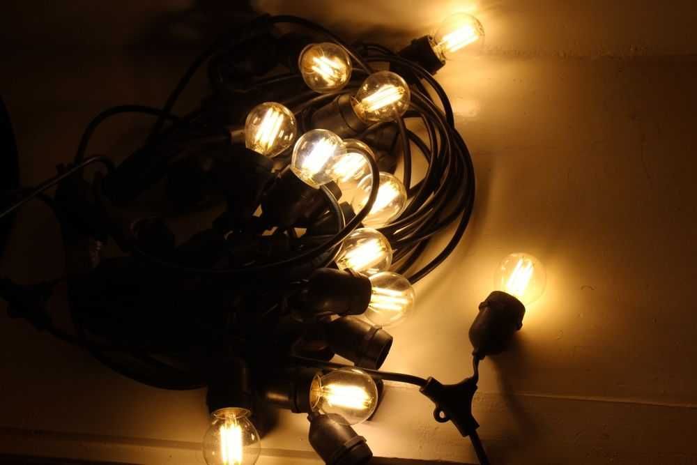 Уличная гирлянда Освещение 10 метров 10 патрон 80000 cум скидка