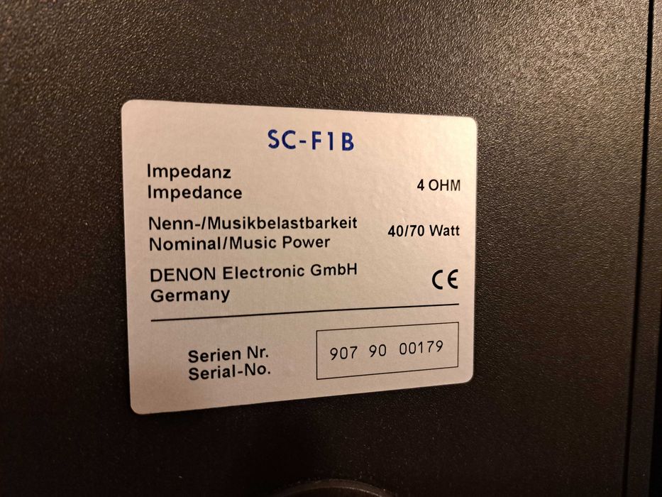 Boxe de raft HiFi Denon SC-F1B , 40/70 wati